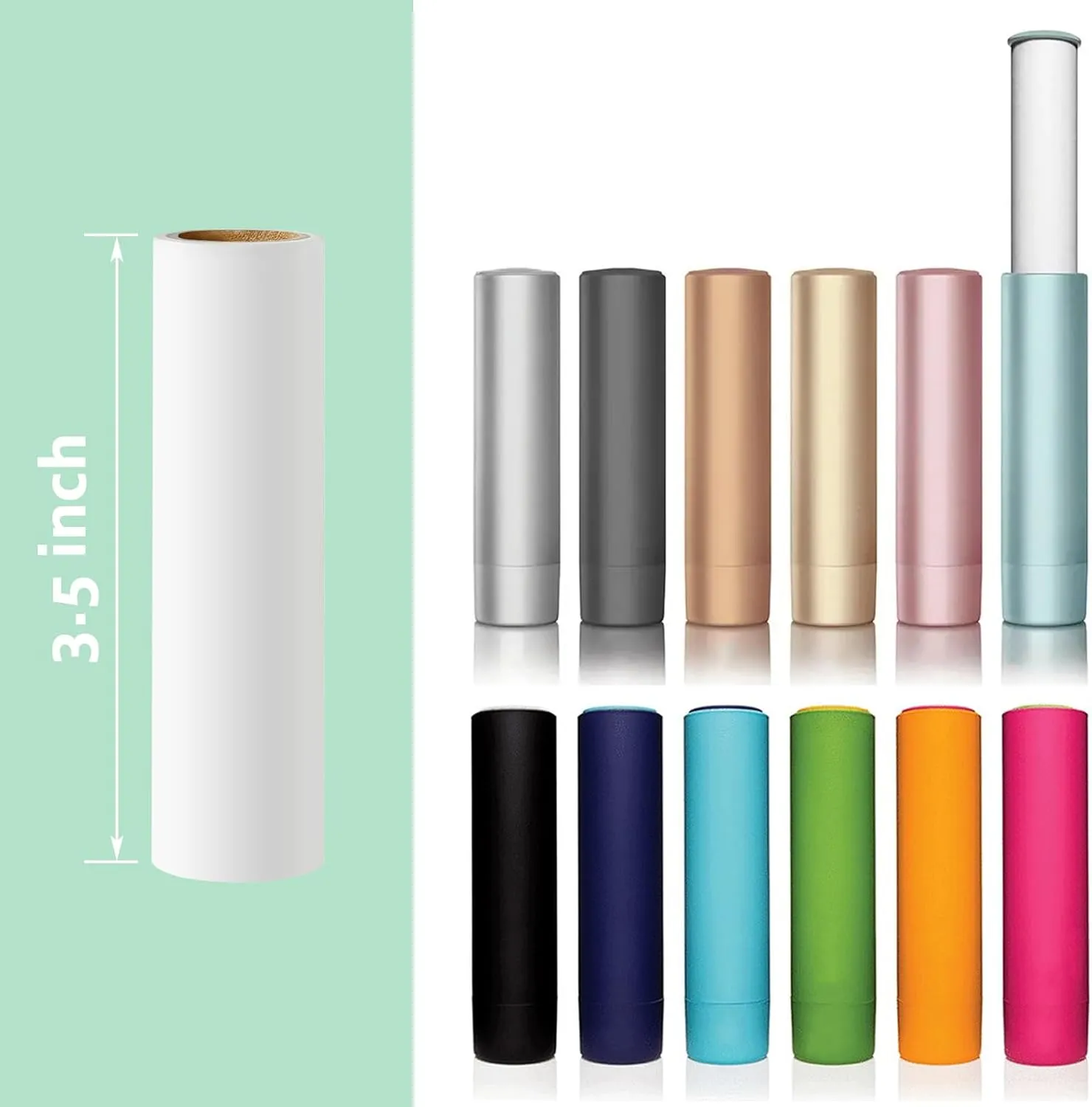 3.5 inch Mini Lint Roller Refills for Classic Retractable Mini Lint Rollers Travel Size 3-1/2 Width Lint Roller Refills Pack of 4 Rolls 40 Sheets Each Roll Total 160 Sheets