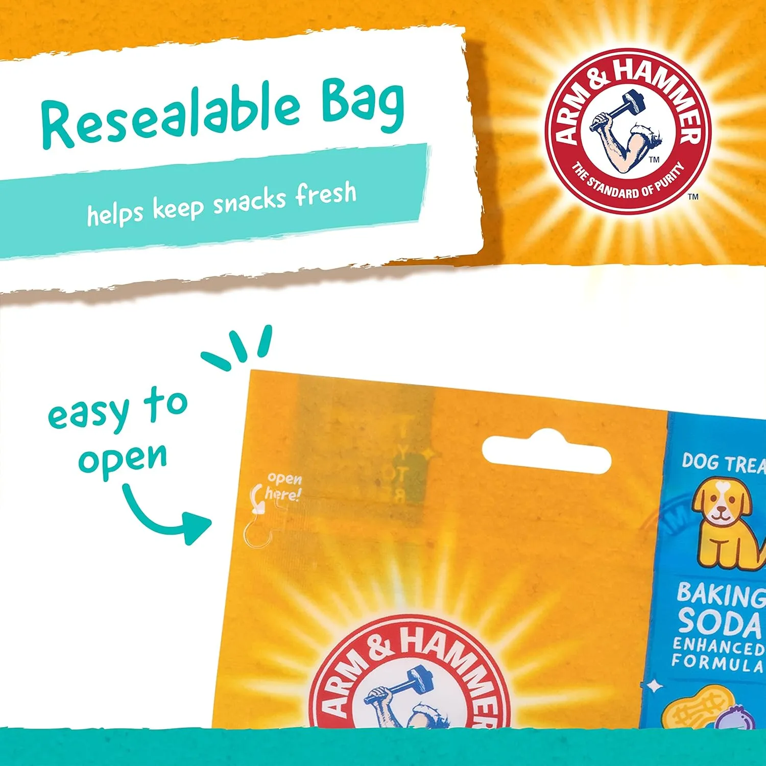 Arm & Hammer for Pets Mighties by TREADZ Dental Treats for Dogs with Baking Soda & Calcium, Help Fight Bad Breath, Plaque & Tartar, Mint, Tough Puffer Shaped, 7 Pcs (Packaging May Vary)