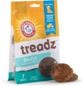 Arm & Hammer for Pets Mighties by TREADZ Dental Treats for Dogs with Baking Soda & Calcium, Help Fight Bad Breath, Plaque & Tartar, Mint, Tough Puffer Shaped, 7 Pcs (Packaging May Vary)