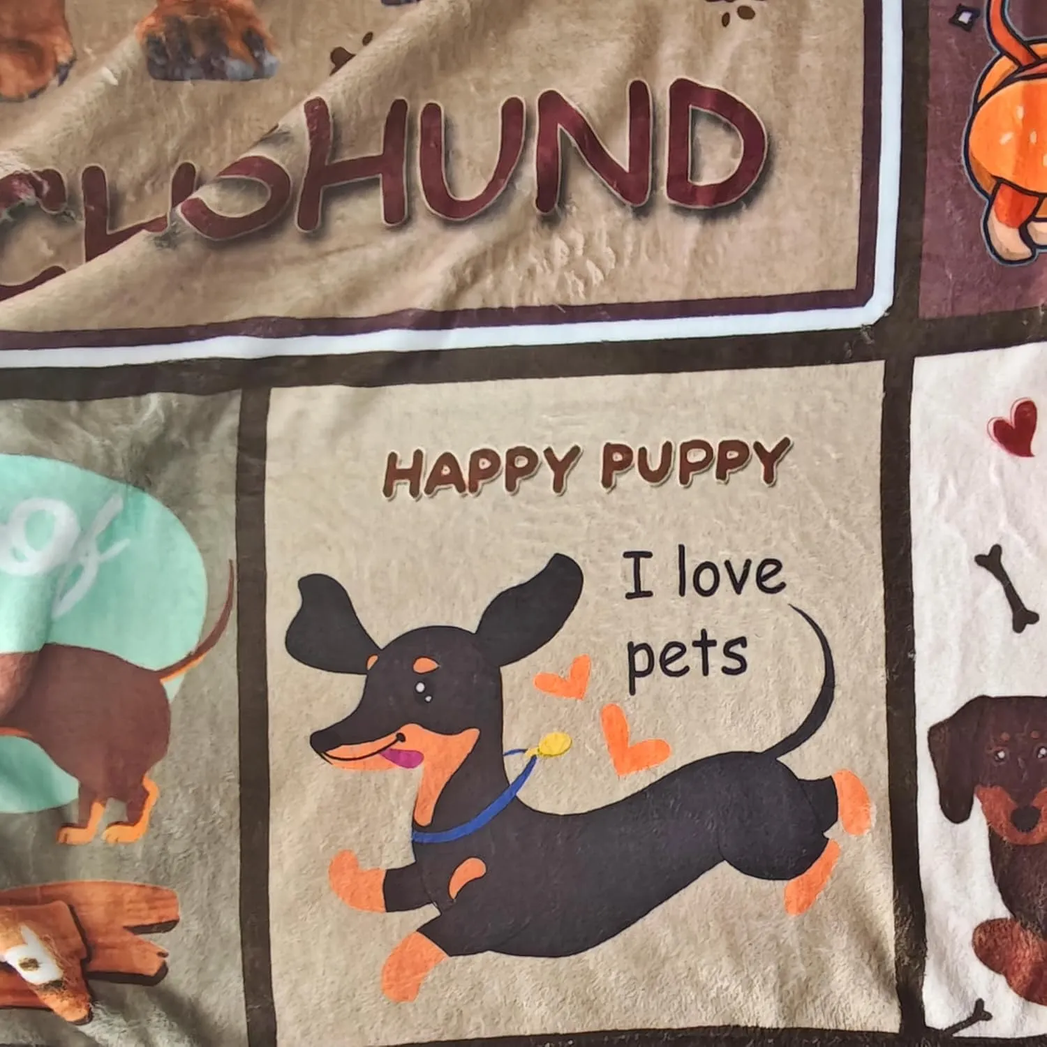Dachshund Blanket, Wiener Dogs Throw Blanket, I Love Dachshunds Soft Flannel Stuffed Animal Blankets Dachshund Gifts for Women (Dachshund 3, 47"x 60")