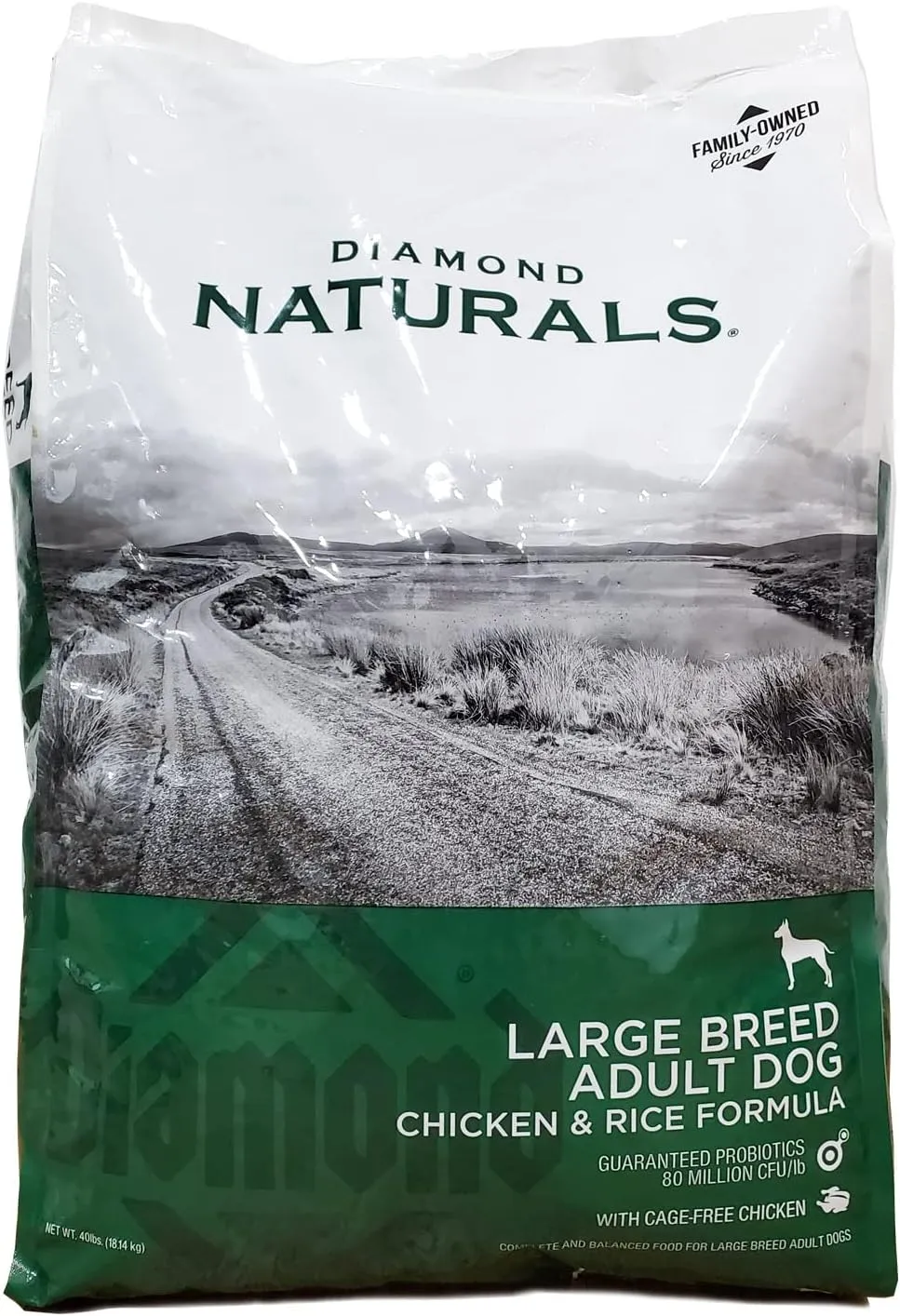 DIAMOND NATURALS Dry Food for Adult Dogs, Large Breed 60  Chicken Formula, 40 Pound Bag, 40 lb (838_40_DBD)