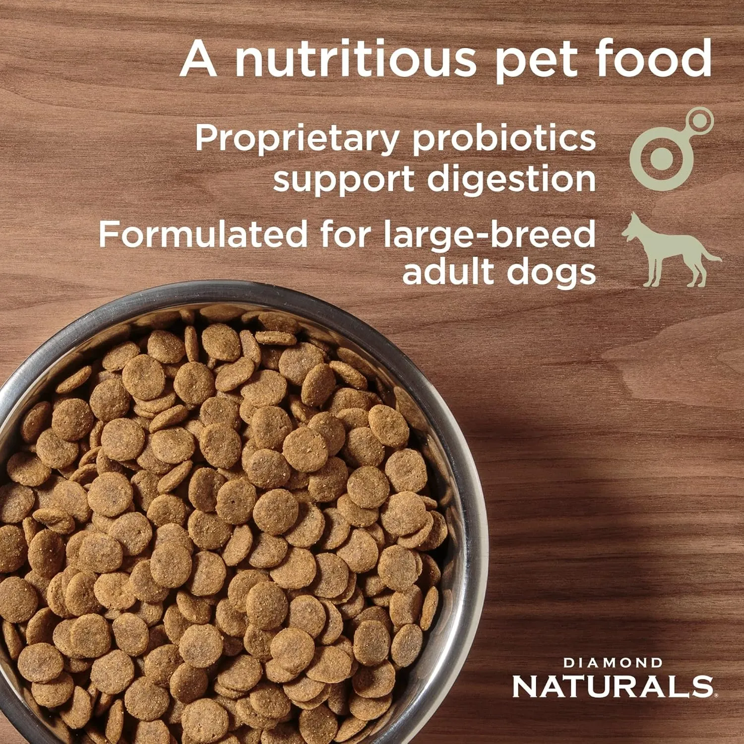 DIAMOND NATURALS Dry Food for Adult Dogs, Large Breed 60  Chicken Formula, 40 Pound Bag, 40 lb (838_40_DBD)