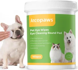 Dog Eye Wipes, Tear Stain Remover for Dogs & Cats  Hypoallergenic & Deodorizing Eye Wipes for Dogs, Pet Eye Cleaner Wipes for Discharge, Crust, Mucus & Debris - 100pcs x 2