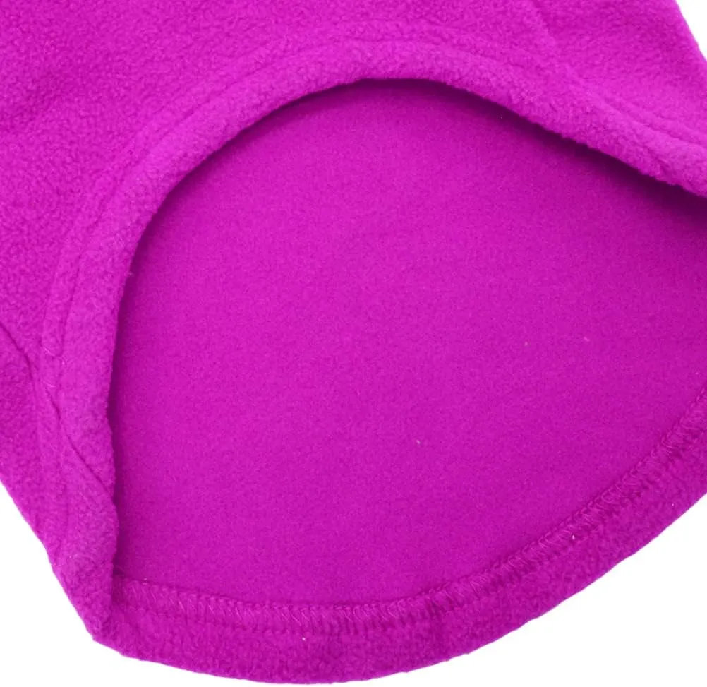 Dog Fleece Vest Soft Winter Jacket Sweater with D-Ring Leash Cold Weather Coat Hoodie for Small Medium Large Dogs Purple Large