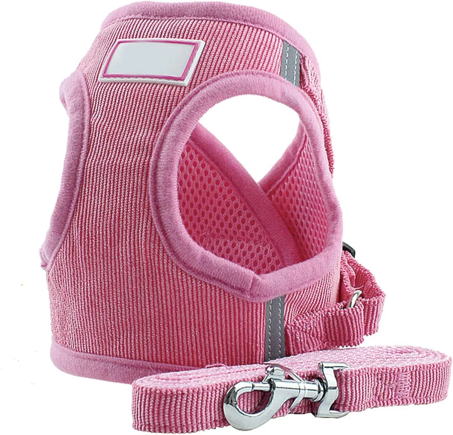 Dog Harness Tan Step in Harness for Dog No Pull Adjustable Leash Sets Reflective Mesh Vest Durable for Puppy Comfortable Dog Leash Dog Harness One Clip