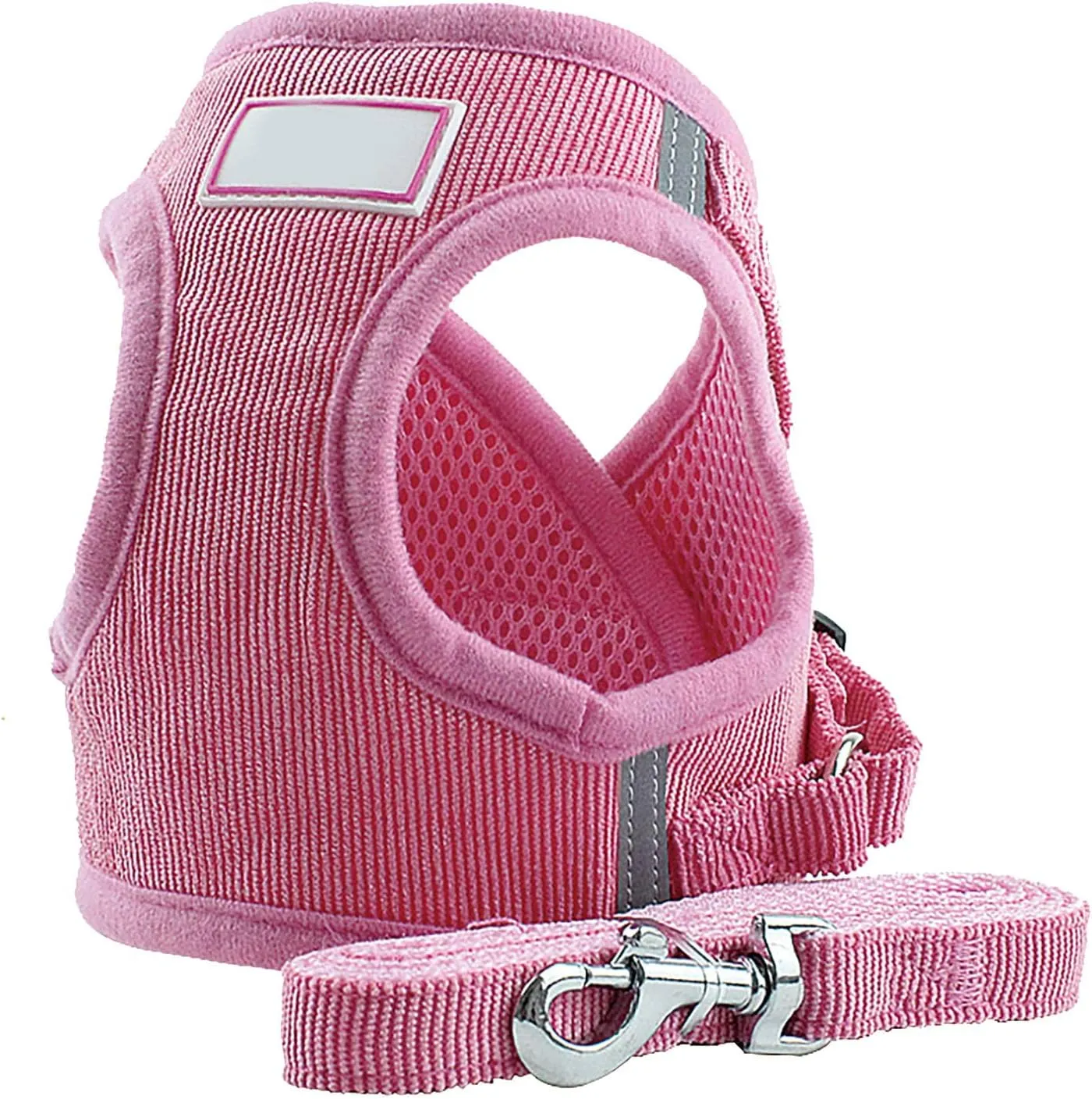 Dog Harness Tan Step in Harness for Dog No Pull Adjustable Leash Sets Reflective Mesh Vest Durable for Puppy Comfortable Dog Leash Dog Harness One Clip