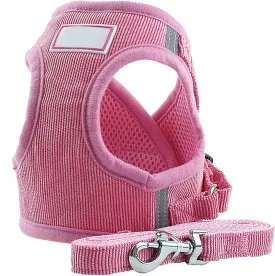 Dog Harness Tan Step in Harness for Dog No Pull Adjustable Leash Sets Reflective Mesh Vest Durable for Puppy Comfortable Dog Leash Dog Harness One Clip