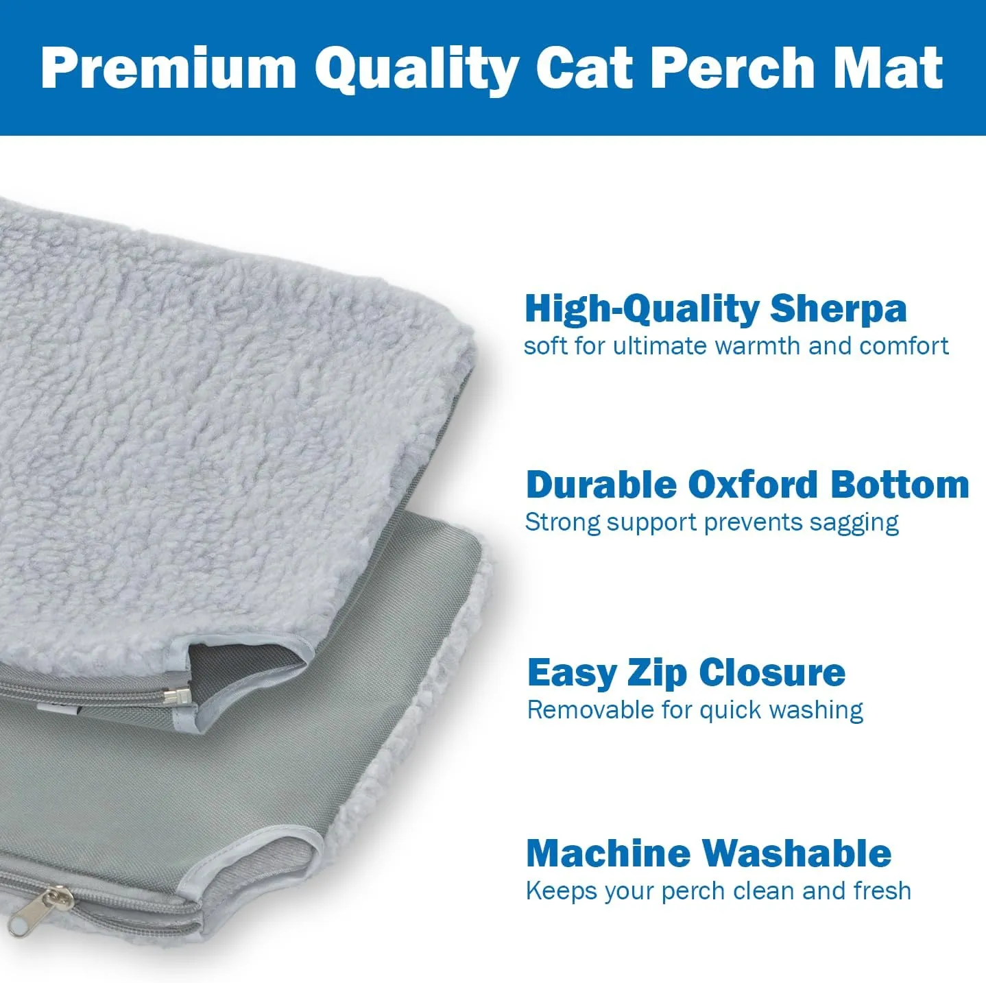 Easy Fold Cat Window Perch - Cordless, Fold-Up, Zip Closure Embeded Machine Washable Bed Cover, Robust Metal Frame - Cat Hammock for Window for Large Cats and Kittens (Gray, Medium)
