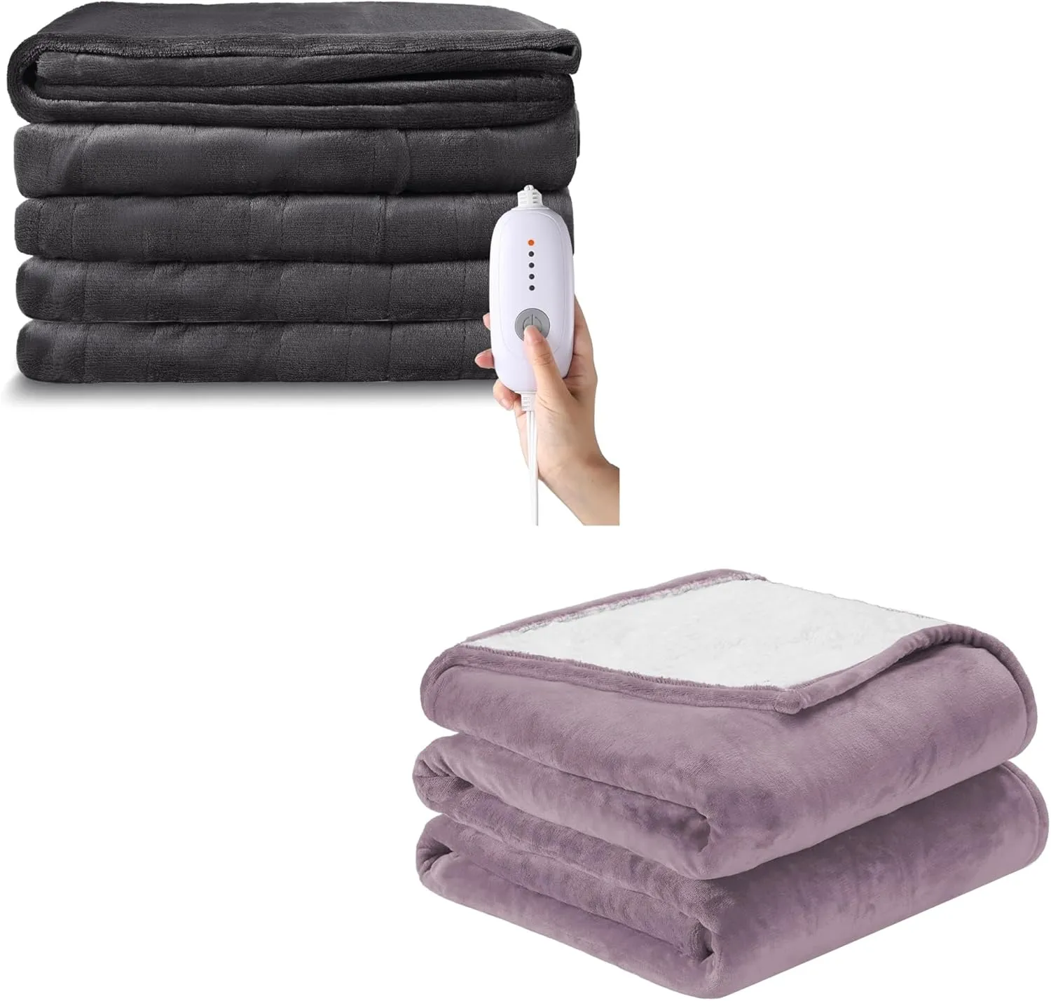 Electric Heated Blanket Flannel Full & Throw Size
