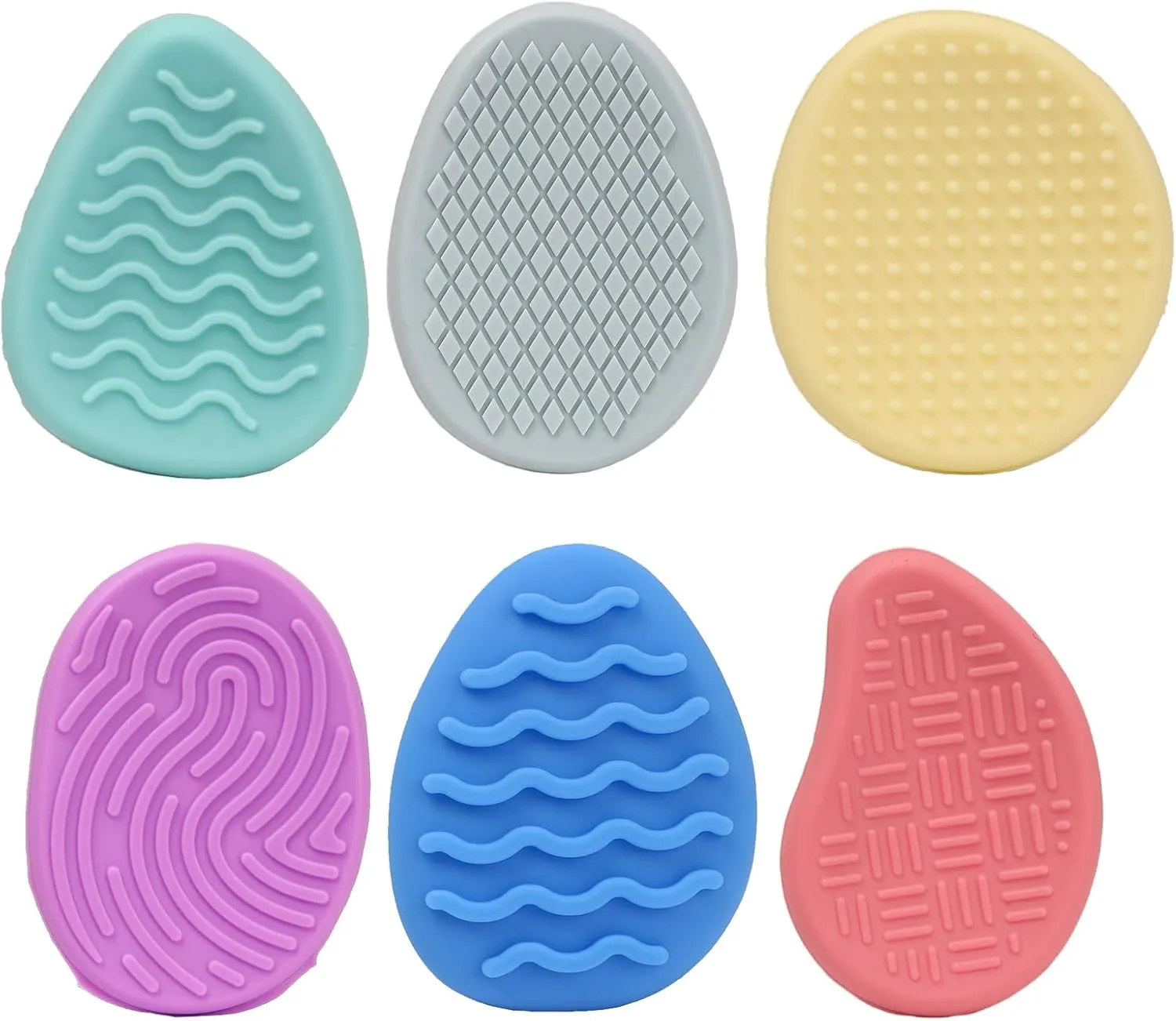 Fidget Sensory Toys for Kids Adults Easter Basket Stuffers Silicone Worry Stone for Autism ADHD Teens Silent Calm Down Toy Quiet Fidgets Stress Items Anxiety(6pcs)