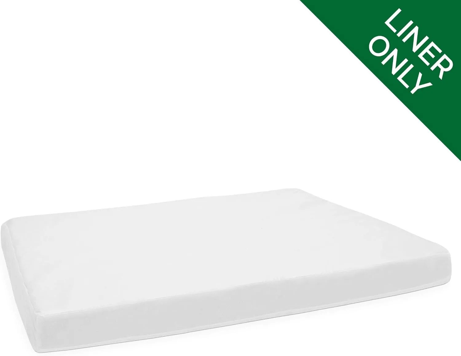 Furhaven Dog Bed Liner Water-Resistant Foam Mattress Protector Cover - White, Jumbo Plus