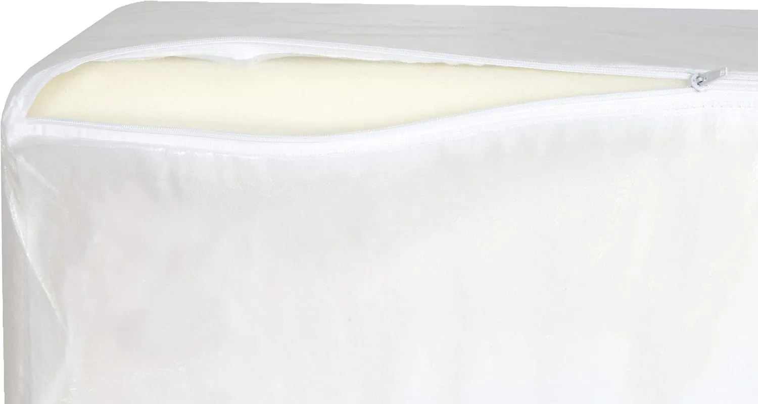 Furhaven Dog Bed Liner Water-Resistant Foam Mattress Protector Cover - White, Jumbo Plus
