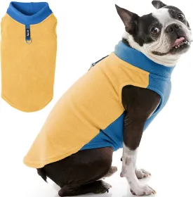 Gooby boys Classic Fleece Vest, Half Stretch Honey Mustard, Medium chest 16 US