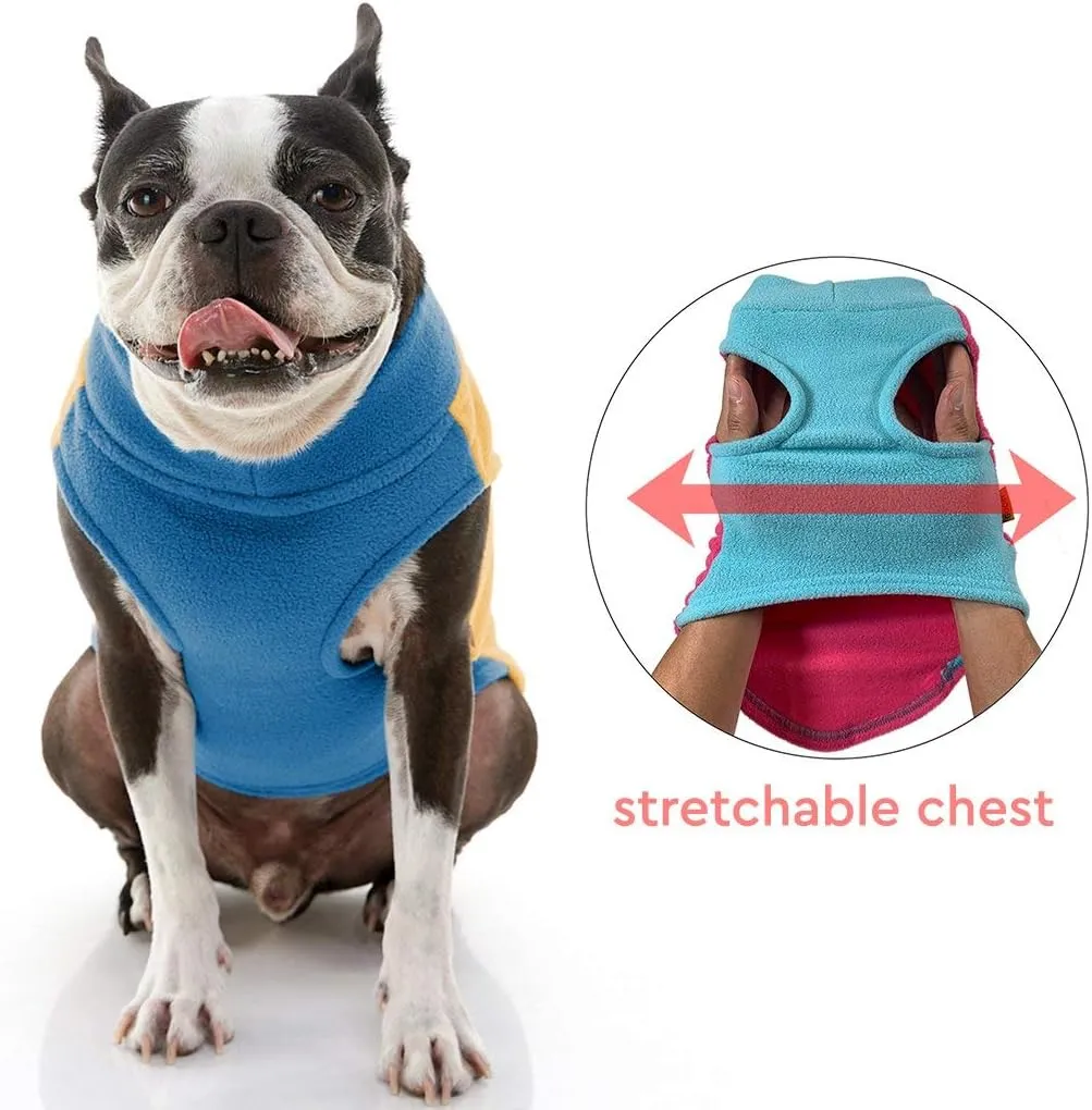Gooby boys Classic Fleece Vest, Half Stretch Honey Mustard, Medium chest 16 US