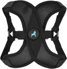Gooby Comfort X Step in Lite Dog Harness - Choke Free, Escape Free with Light Breathable Mesh - Step in Dog Harness for Small and Medium Dogs - Quick Release Buckle, Metal D-Rings - Black, Medium