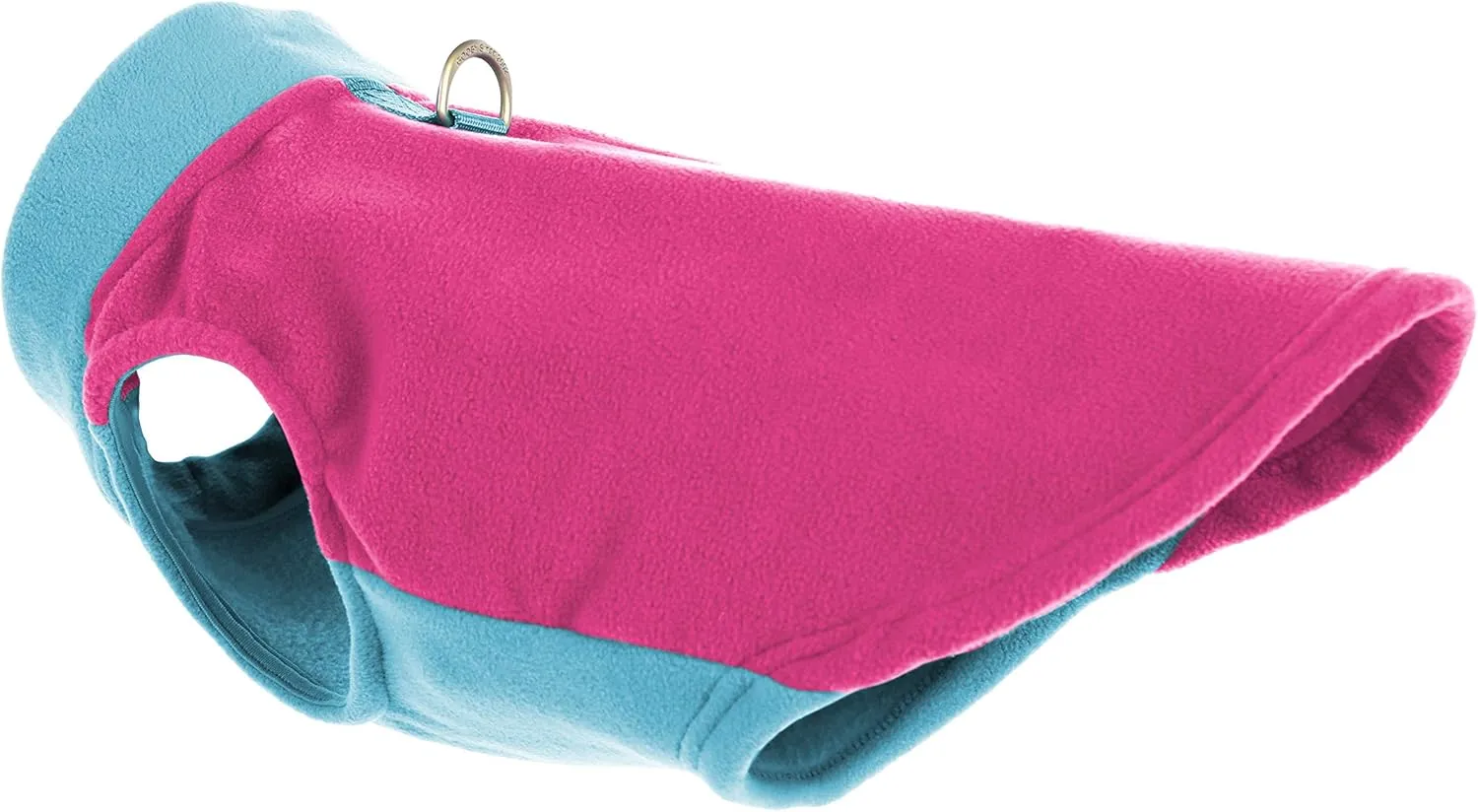 Gooby Half Stretch Fleece Vest Sweater - Pink, Medium - Warm Pullover Jacket With D-Ring Leash - Winter Small Dog Coat - Cold Weather Clothes for Small Dogs Boy or Girl