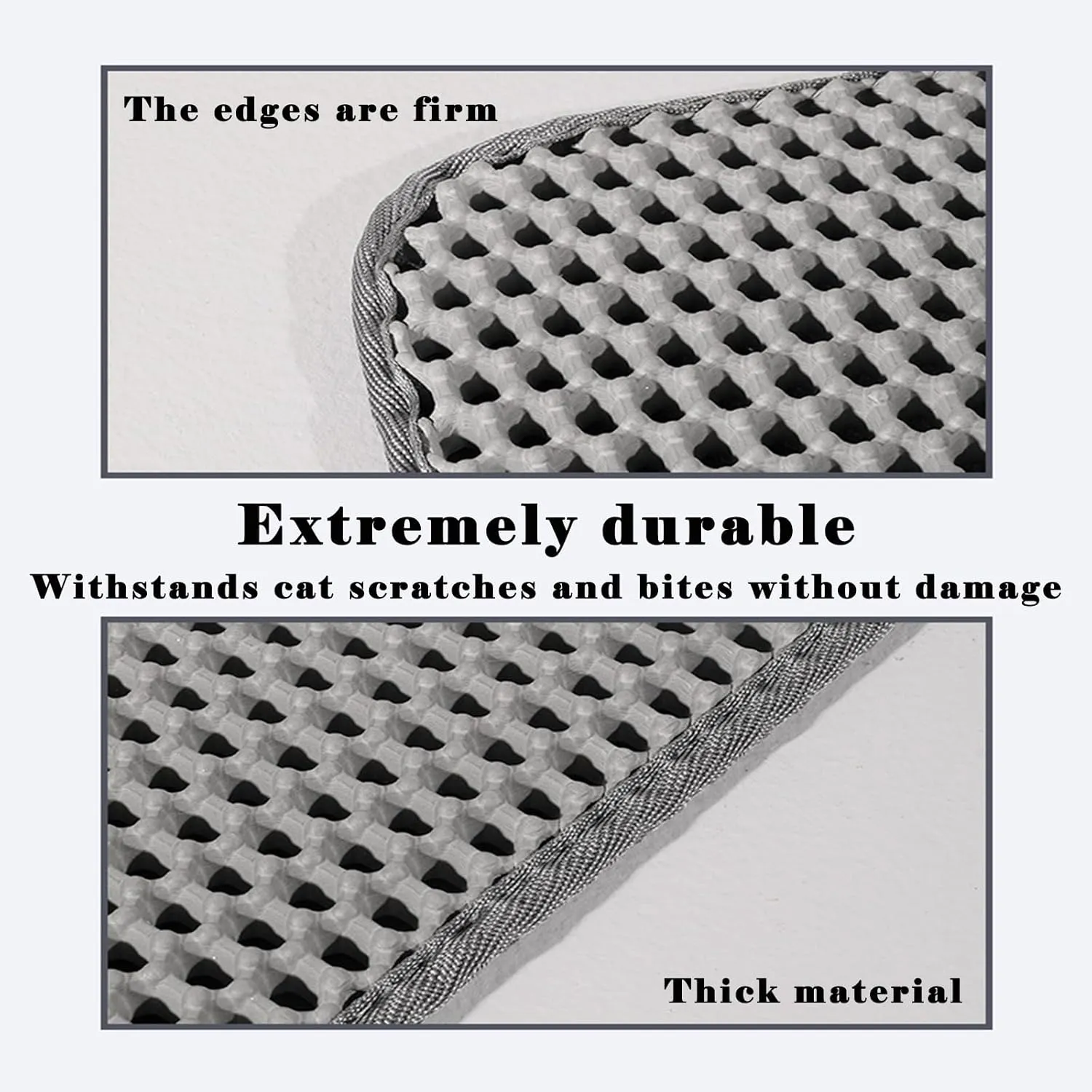 HCY&WLD Cat Litter Mat, Honeycomb Double Layer Cat Litter Trapping Mat, Waterproof Urine Proof Non-Slip, Scatter Control, Less Waste, Easier to Clean (Pink, 45" X 26")
