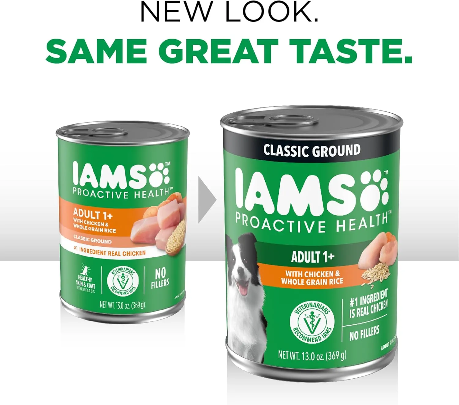 IAMS Proactive Health Adult Wet Dog Food Classic Ground with Chicken and Rice, 13 oz. Cans, Pack of 12