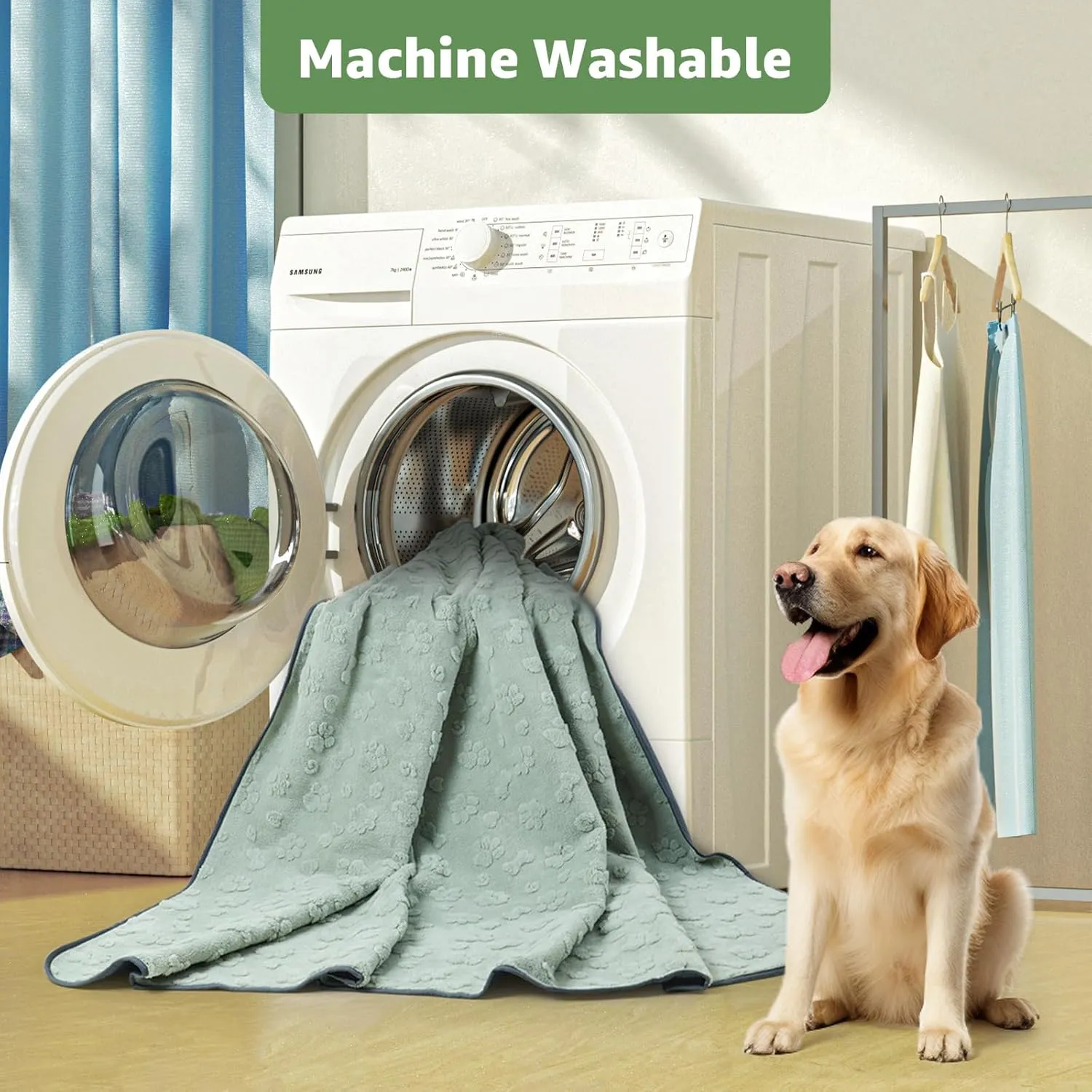 LOOBANI Washable Pee Pads for Dogs: 2 Pack Super Absorbent Reusable Puppy Pads, Leakproof and Waterproof Dog Training Pads Whelping Pads for Potty, Floor, Crate, Couch Bed and Travel, 36"x41"