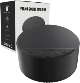 Piano Sound Machine with 20 Soothing Piano Sounds, Bluetooth Speaker and Wireless Charger with Memory Function, Sleep Timer Baby Kids Adults Pets Sound Therapy for Home Office Travel