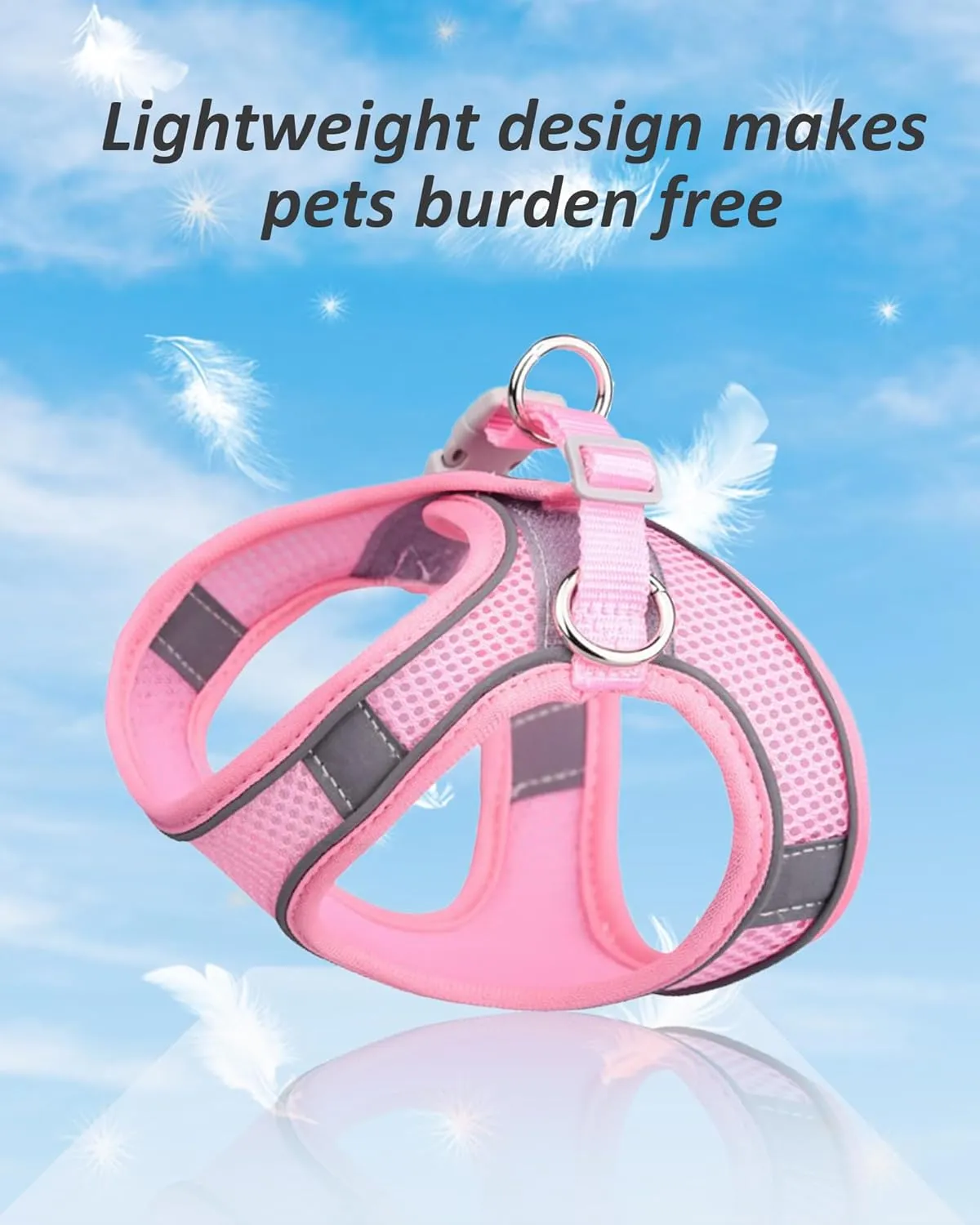 Solmoony Dog Harness for Small Medium Large Dogs No Pull, Puppy and Leash Set, Dogs, Step in Harness, mesh Harness. (Bule, S)