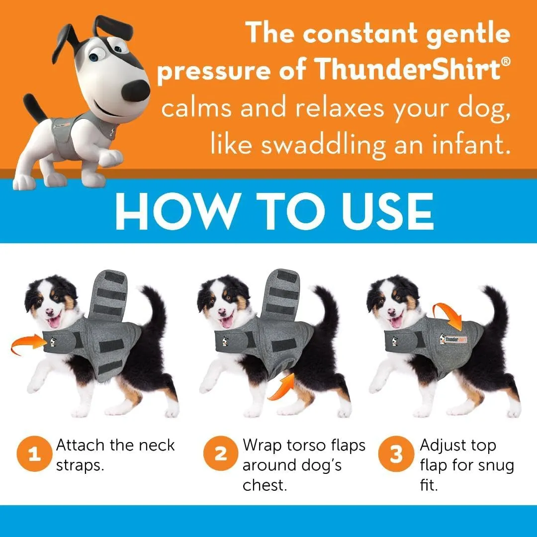 ThunderShirt for Dogs, Medium, Platinum Sport - Dog Anxiety Relief Calming Vest