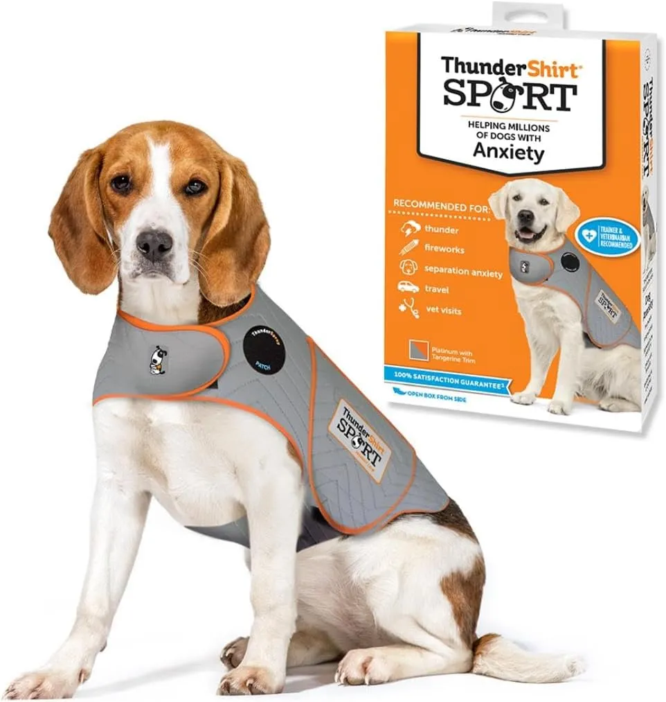 ThunderShirt for Dogs, Medium, Platinum Sport - Dog Anxiety Relief Calming Vest