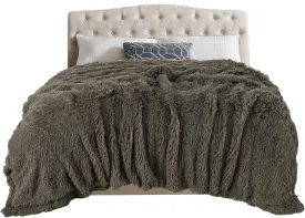 TOONOW Extra Soft Fuzzy Faux Fur Blanket Twin Size 70"x78", Reversible Lightweight Plush Fuzzy Cozy Soft Blankets and Throws for Couch Sofa Bed, Decorative Fluffy Plush Comfy Blanket, Dark Brown