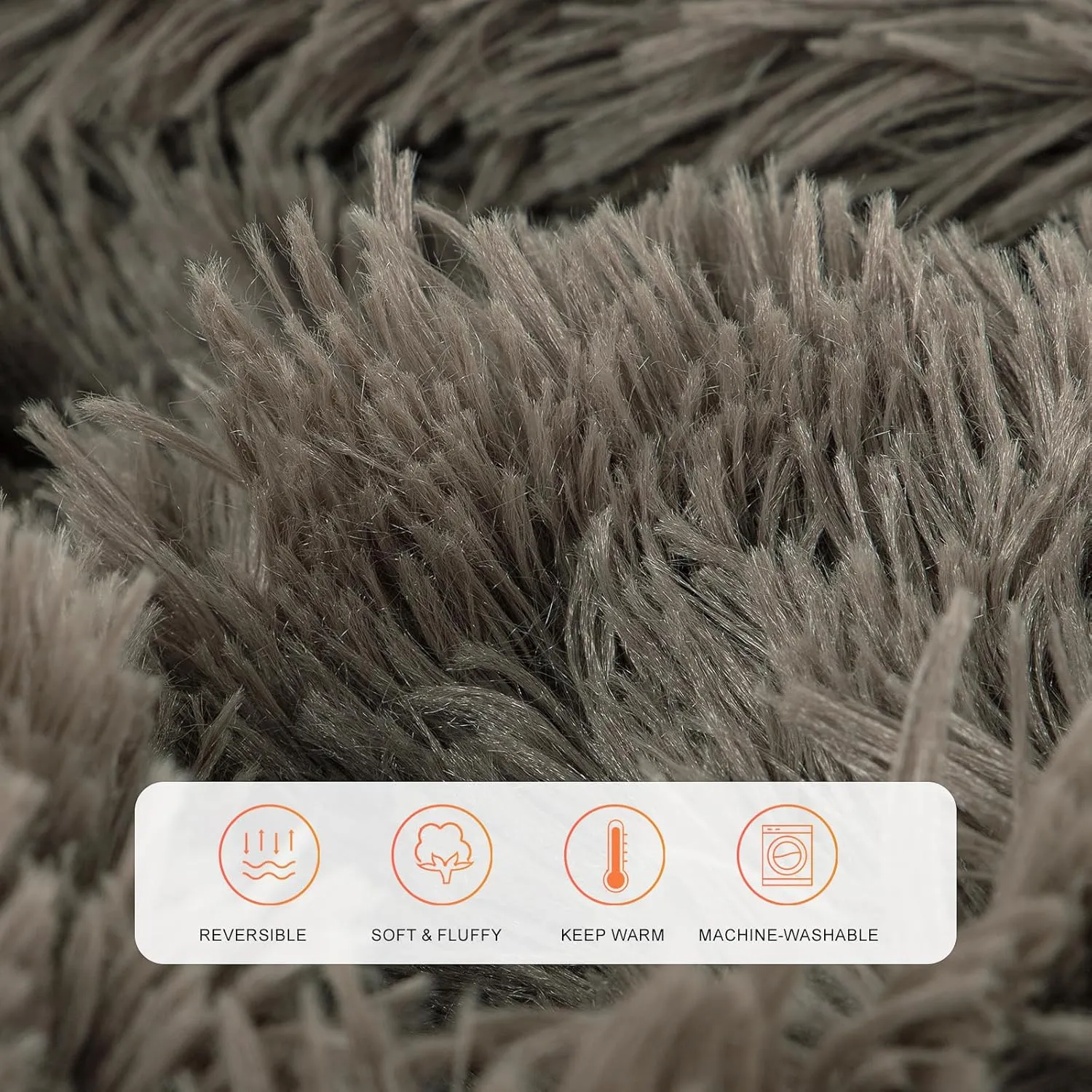 TOONOW Extra Soft Fuzzy Faux Fur Blanket Twin Size 70"x78", Reversible Lightweight Plush Fuzzy Cozy Soft Blankets and Throws for Couch Sofa Bed, Decorative Fluffy Plush Comfy Blanket, Dark Brown