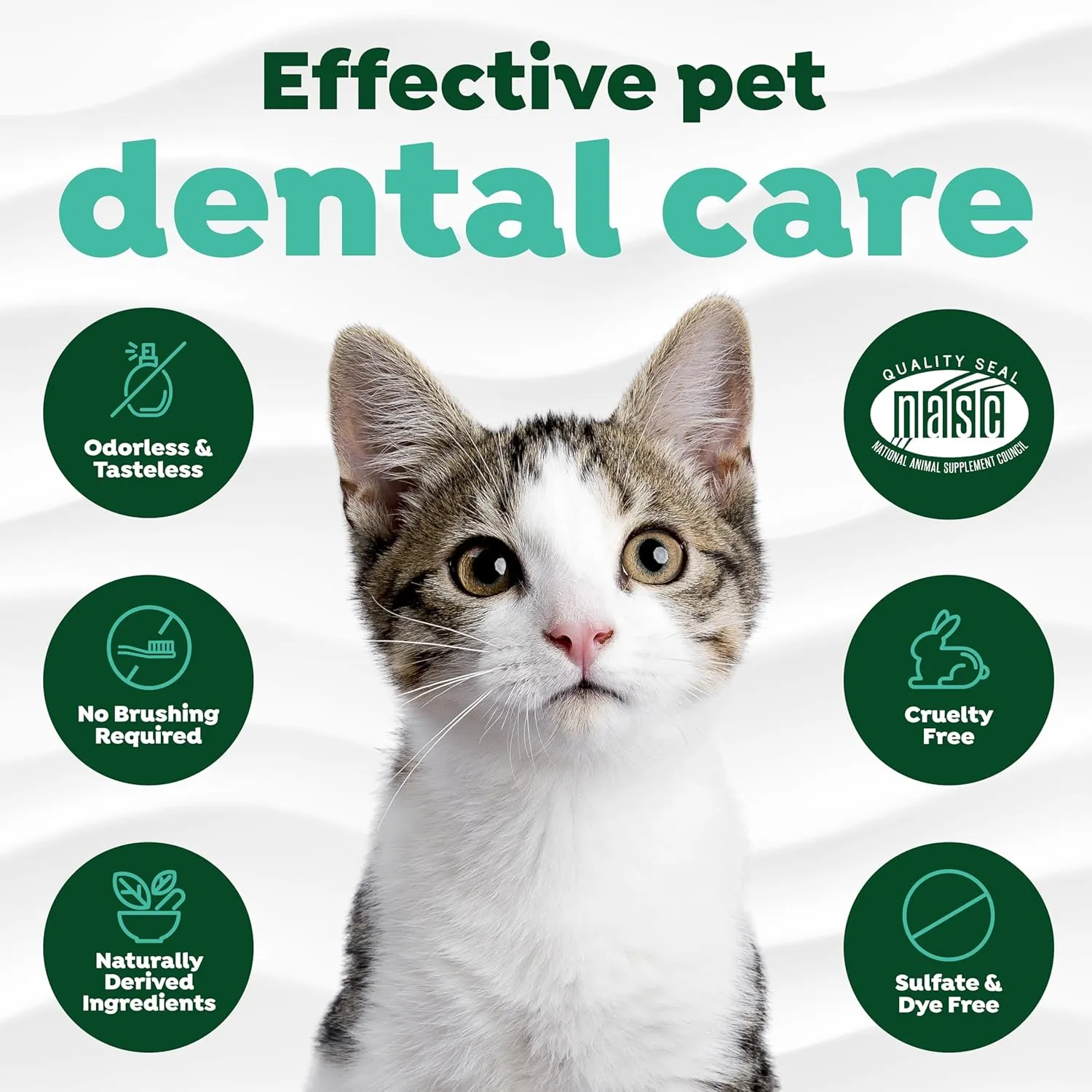 TropiClean Fresh Breath Drops for Cats Travel Size | Cat Mouthwash | Water Additive For Cats | Kitten Bad Breath Water Additive | Made in the USA | 2.2 oz.