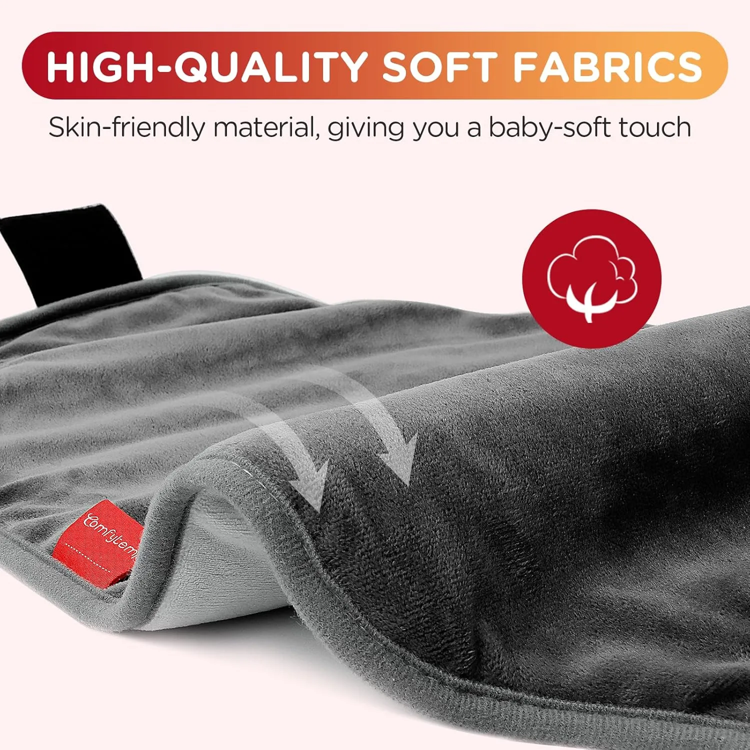 Upgraded Heating Pad for Back Pain Relief, Comfytemp Birthday Gifts for Women Men, FSA HSA Eligible Large Electric Heat Pad for Cramps, Lower Back, Lumbar, Sciatica, XL Heated Belt  11 Auto-Off Grey