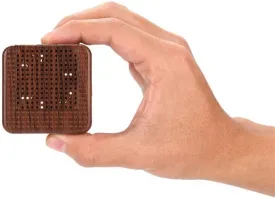 Weljoy Wood Grain Portable Diffuser for Essential Oils  Car or Travel, Mini Size, Quiet, Waterless, Re-Chargeable Battery or USB (Dark Brown)